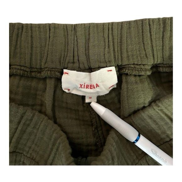 Xirena Pants Womens Medium Joggers Gauze Green Drawstring Cotton - Picture 5 of 8